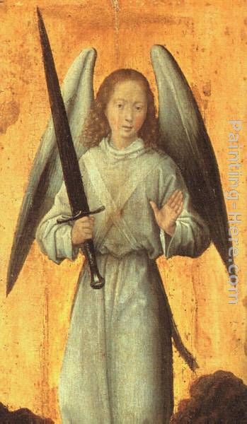 The Archangel Michael painting - Hans Memling The Archangel Michael art painting